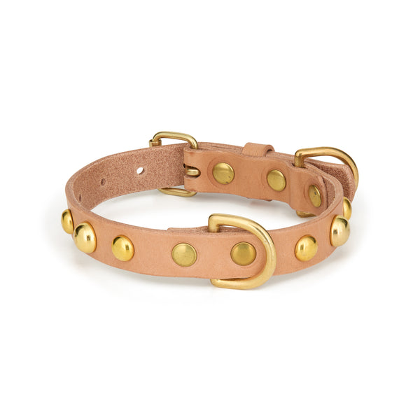 Leather collar Nude